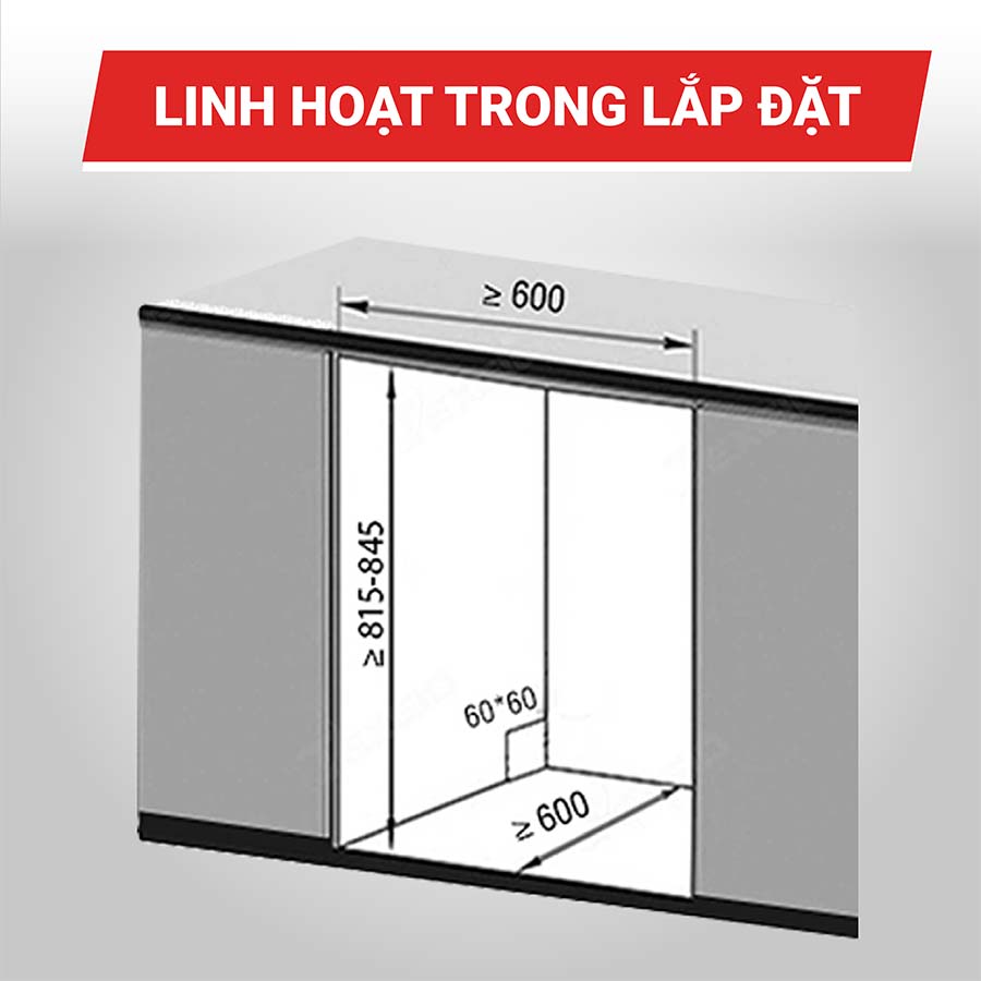 Máy rửa bát 15 bộ Texgio TGD8615BE